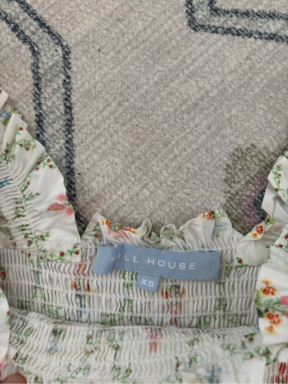 Hill House Ellie Nap Dress - Pastel Trellis Floral, Extra Small - Picture 7 of 7
